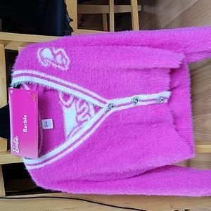 Barbie womens pink cardigan